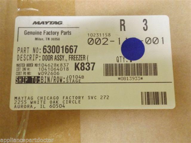 MAYTAG/MAGIC CHEF REFRIGERATOR 63001667 Door Assy.frzr(stnls) NEW IN BOX MAYTAG/MAGIC CHEF REFRIGERATOR 63001667 Door Assy.frzr(stnls) NEW IN BOX